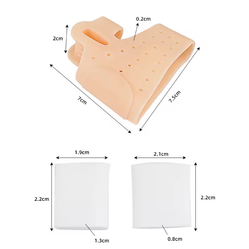 Hallux Valgus Joanete Corrector, Órteses, Ajustador do Polegar, Pedicure, Alisador, Meia, Antepé, Split Pad, Separadores Toe, Hallux, 1 Par