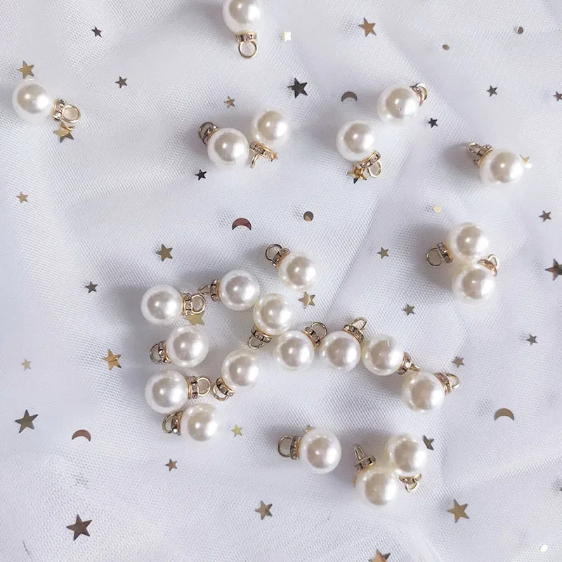 30Pcs Round Pearl Diamond Pend - Resin Art Wedding Gift ulasan dan harga