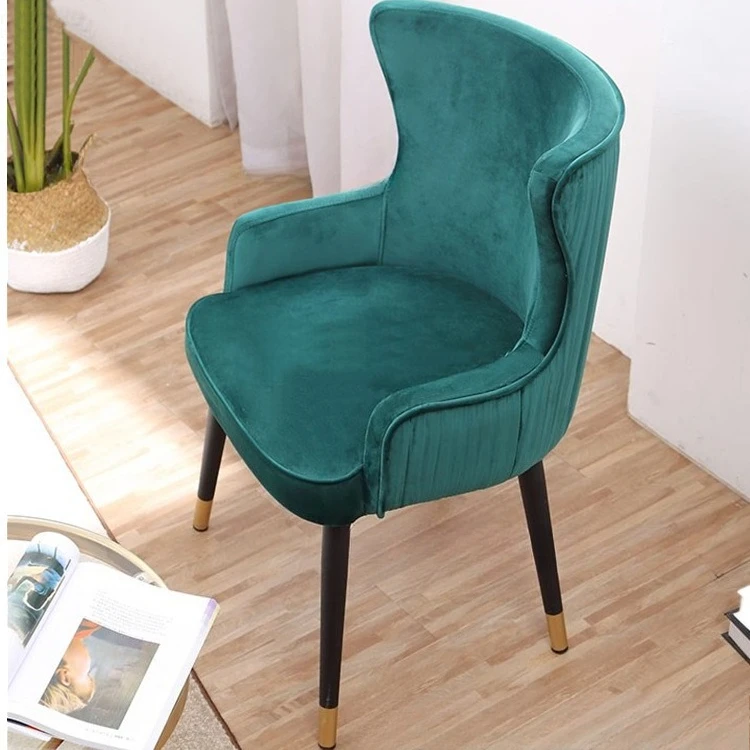 Solid wood fabric casual backrest hotel reception single chair custom furniture