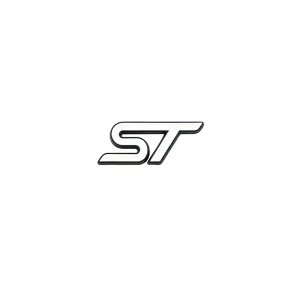 3d Metal Letter ST Badge Car Steering Wheel Sticker Decals For STLINE Fiesta Ecosport Mondeo Fusion Focus Kuga Accessories