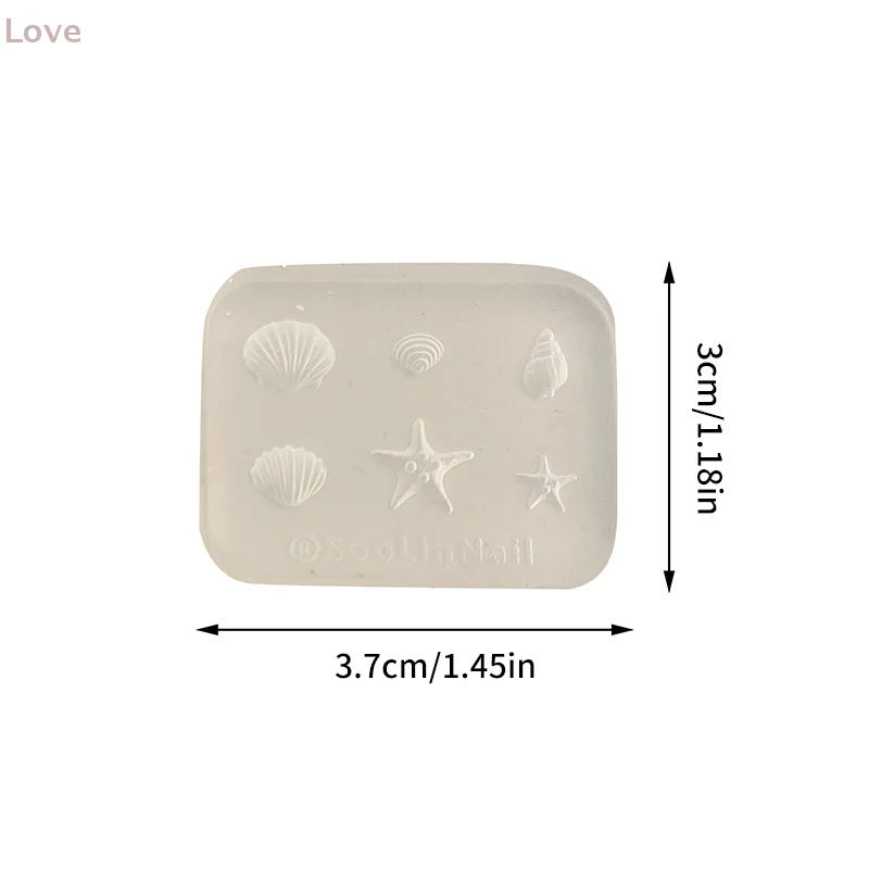 [L & P] 1 pièces étoile de mer coquille Rose 3D acrylique moule à ongles décorations d'ongles bricolage Silicone ongles estampage plaques ongles