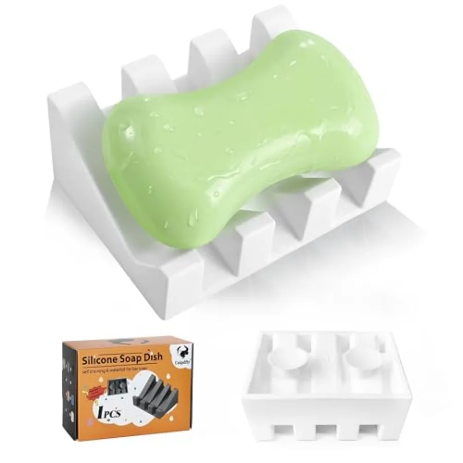 

Самоотводящаяся мыльница с силиконовой присоской для ванной комнаты, для кускового мыла, продлевает срок службы мыла, для ванной и душа