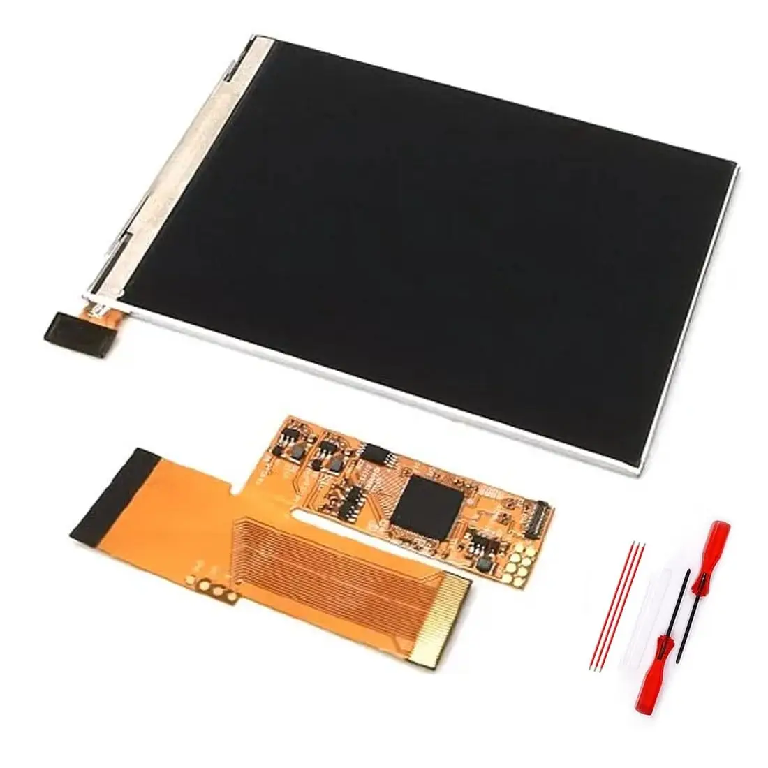 HISPEEDIDO UV printing IPS GBA LCD Screen 10 Levels High Brightness Backlight For  Game boy Advance V2 Screen with housing