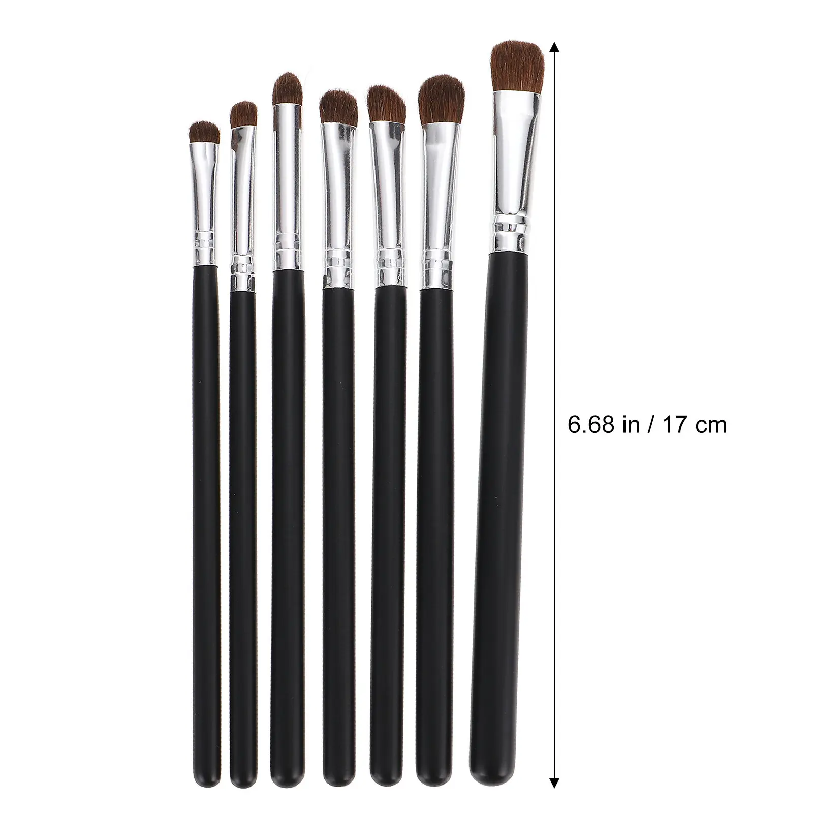 Set di 7 Pennelli per Trucco Occhi di Alta Qualità, Setole Morbide e Dense, Portatili e Facili da Usare, per Ombretto ed Eyeliner, per Donne