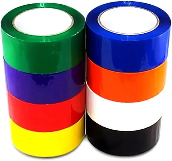 

T.R.U. OPP-20C Rainbow Carton Sealing Packaging Tape 3 in. Wide x 110 yds. (2 mils Thick)