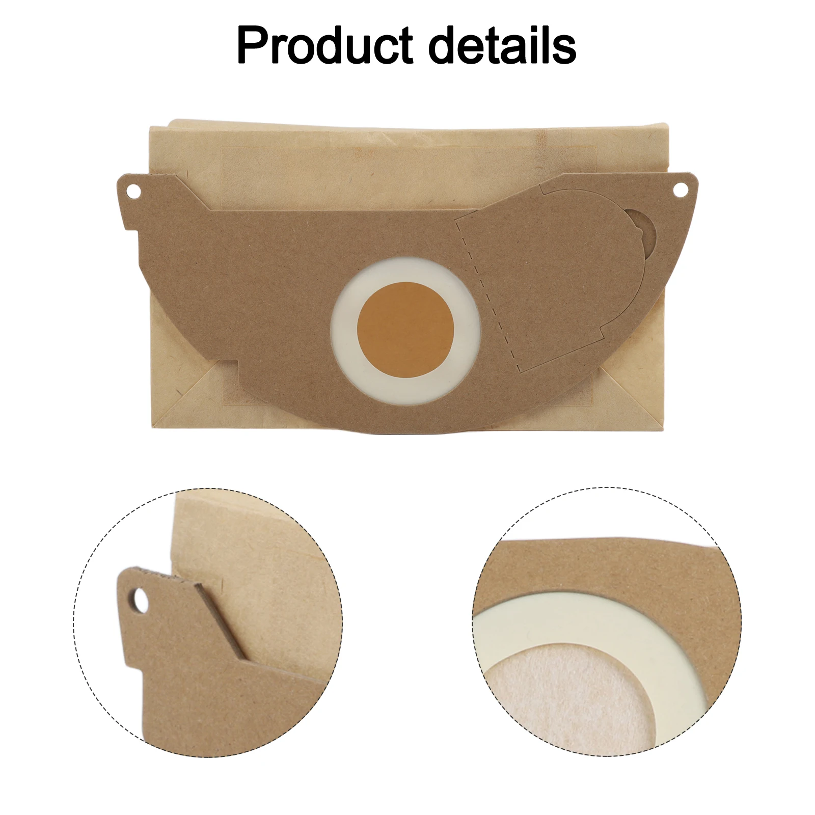 

10 Pack Bags K rcher WD2 Easy To Install Vacuum Bags Generous Debris Holding Capacity For Home Use 21cm * 24cm