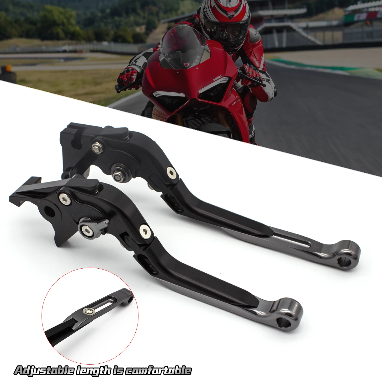 

Для Ducati Diavel V4 2023 2024 2025 регулируемый мотоцикл с ЧПУ, складной выдвижной рычаг тормозной муфты, аксессуары