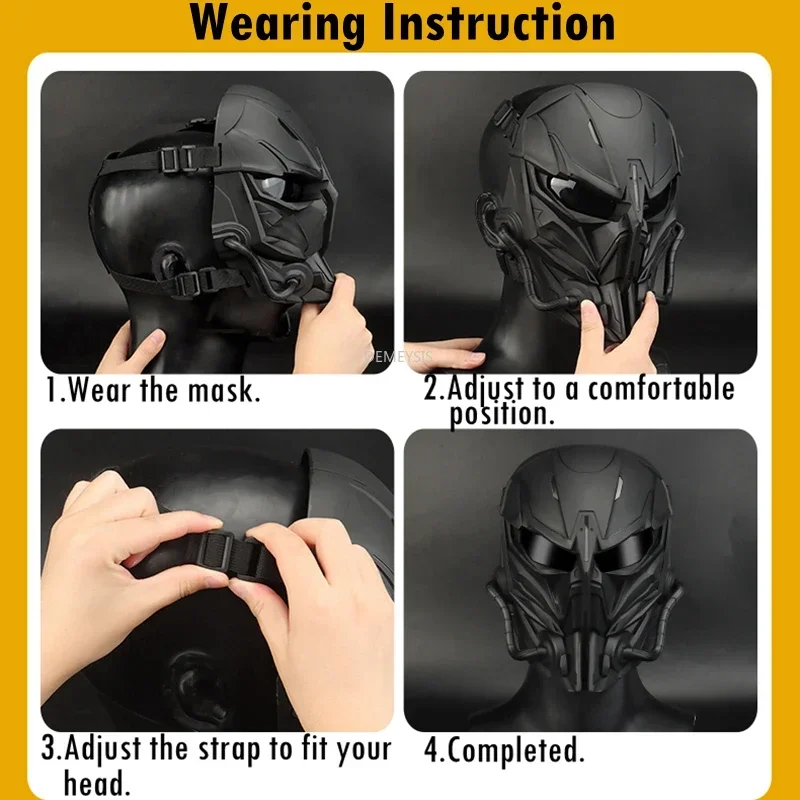 Tactical Airsoft Mask Cs  Full Face Protection Combat Training Hunting Paintball Shooting Masks