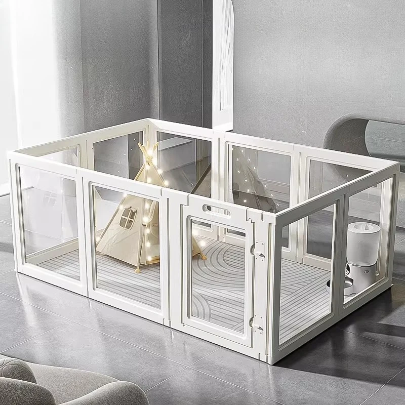 POPO Transparent Fence Acrylic  Kennel Pet Indoor Fence Rabbit Large Dog Small Dog g Cage