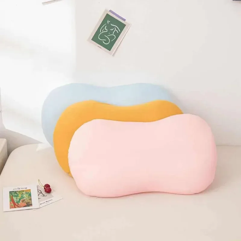 Mini Cushion Microbead Back Sofa Cushion Bone Shape Roll Throw Cozy Pillow Travel Home Office Sleep Neck Support Pillow