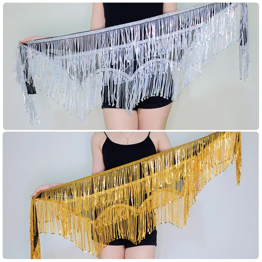 Mode gland danse du ventre hanche écharpe paillettes Crochet femmes ceinture jupe bohème taille chaîne spectacle Costumes