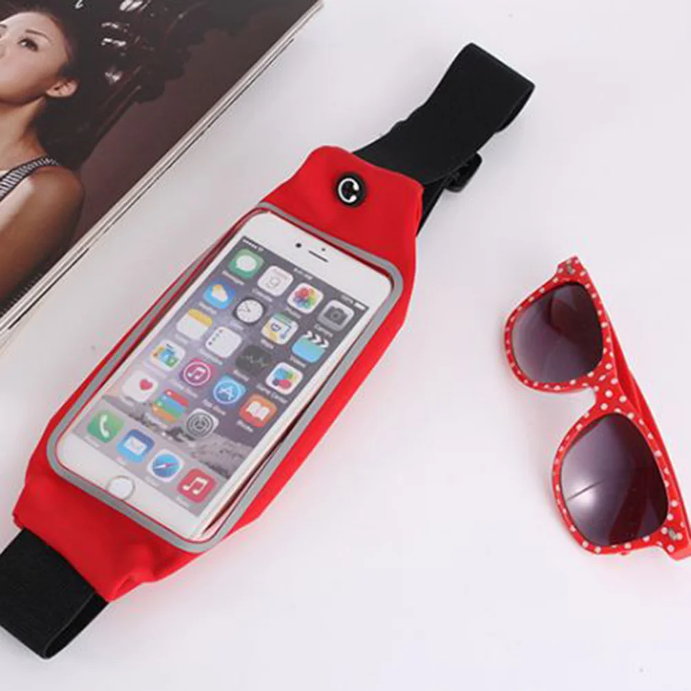 Running Belt Waist Pack Fanny Pouch for 6 Plus Samaung S4 Water Resistant Running Pouch for Runners Support Fingerprint Touch -R