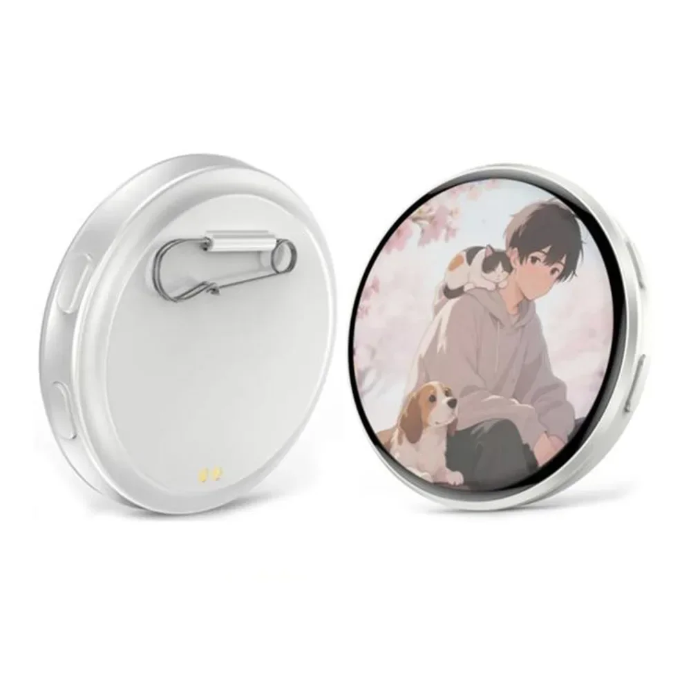 Für E-Badge HD Dynamic Display Smart Pin, für E-Badge Bluetooth Anime Digital Pin mit App-Steuerung für Fotos & Animationen