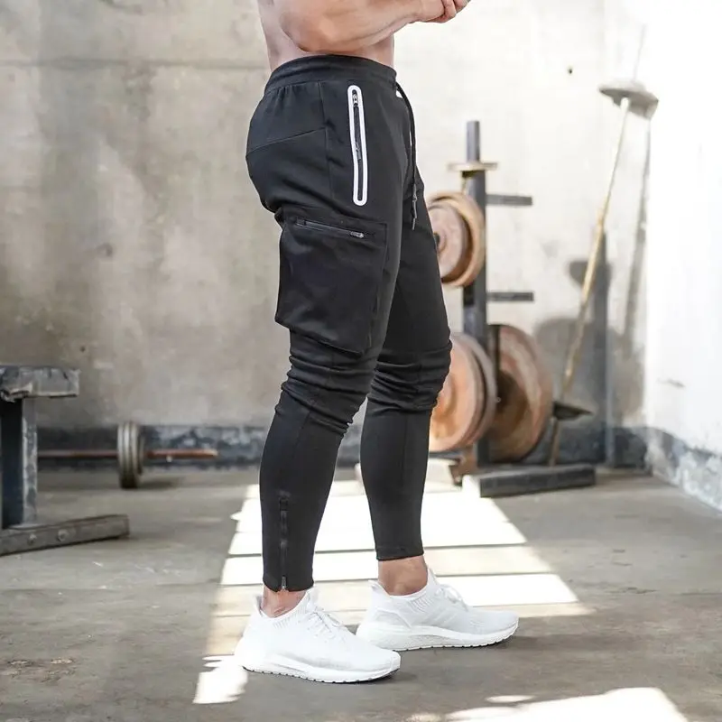 

Invisible Open Crotch Outdoor Sex Men's Pants Jogger Sweatpants Zipper Pocket Sports and Fitness Running Cargo Pants Streetwear