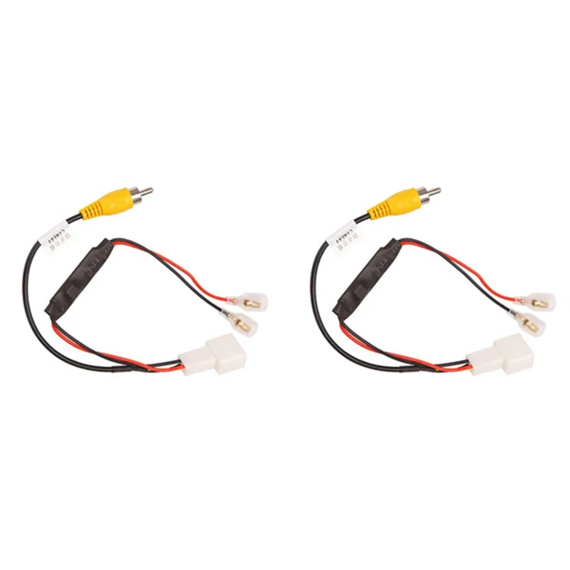 2Pcs 4 Pin Car Reverse Camera Retention Wiring Harness Cable Plug Adapter Connector Fit for