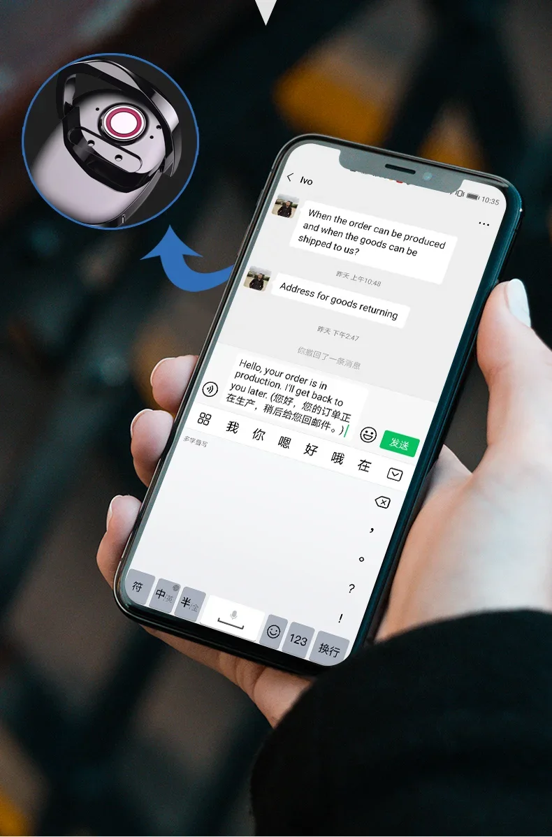 Dimdu Mini Portable Smart Translator Instant 109 Language Translater Voice Electronic Translator Device