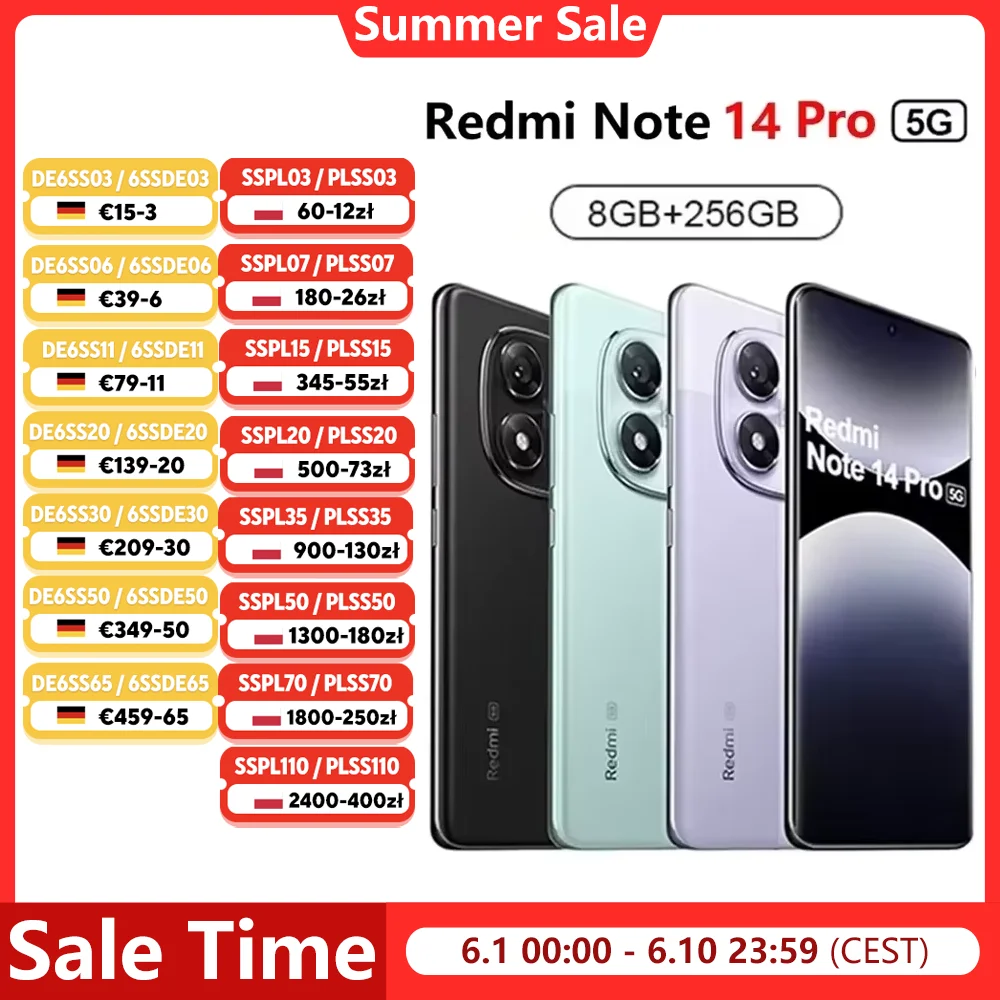 Xiaomi – Smartphone Redmi Note 14 Pro 5G, NFC, dimension 7300-Ultra, 6.67 pouces, 120Hz, 1.5K, caméra 200MP, batterie de Charge 45W, 5100mah