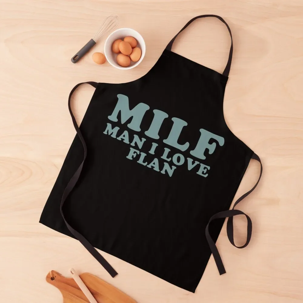 

Man I Love Flan Apron Chef Uniform Woman Things For The Kitchen Apron