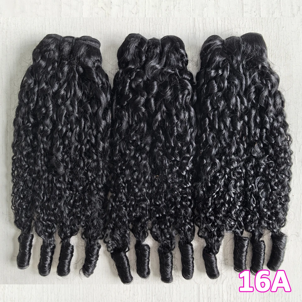 14-24 Inch Burmese Curly Bundles Human Hair Sew Brazilian  display picture 2
