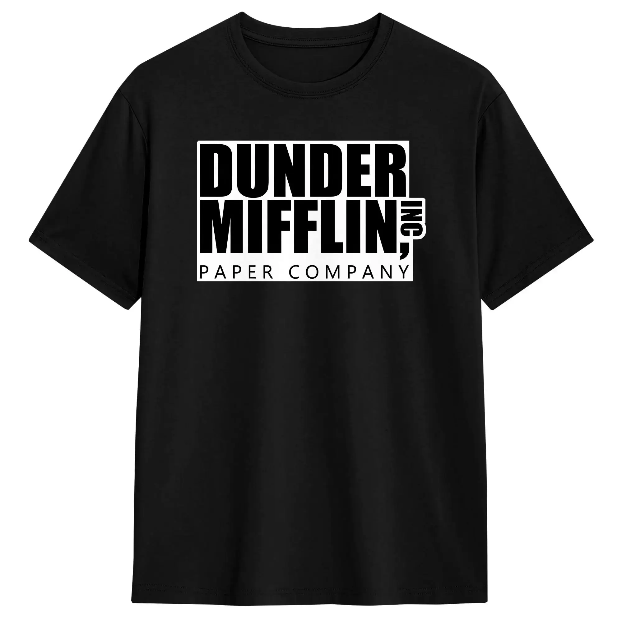 Streetwear T Shirt Summer Dunder Mifflin Logo Hip Hop T Shirts  Cotton Tee Shirt for Men Y2K Classic Short Sleeve Top Tees