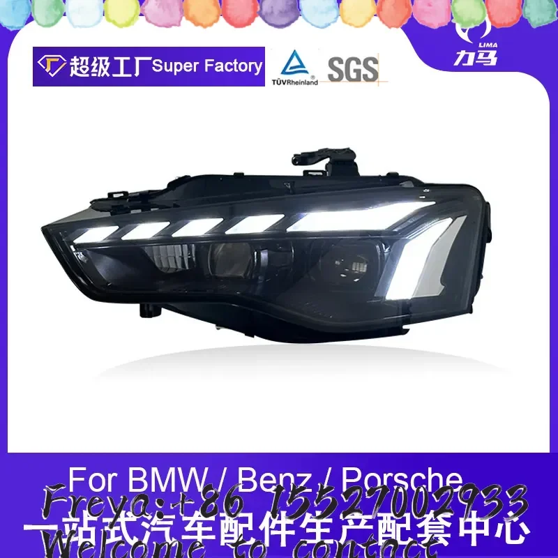 Suitable for modifying the new LED dynamic horse racing running light running water steering 12-16 A5 headlight assembly