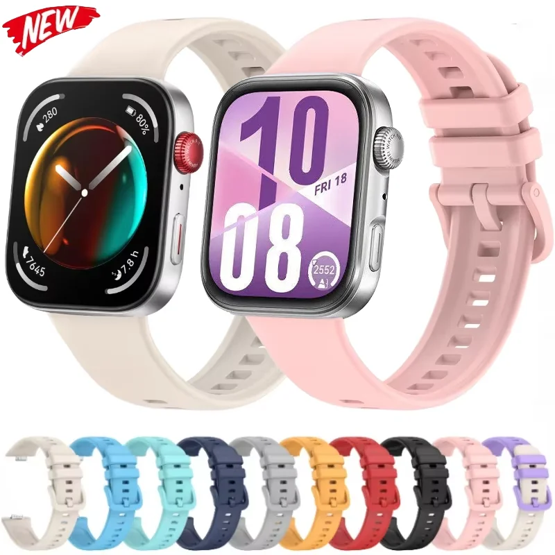 Original Silicone Strap For Huawei Watch Fit 3 Fit 4 Band Sports Replacement Colour Bracelet Belt Huawei Watch Fit 4 Pro Correa