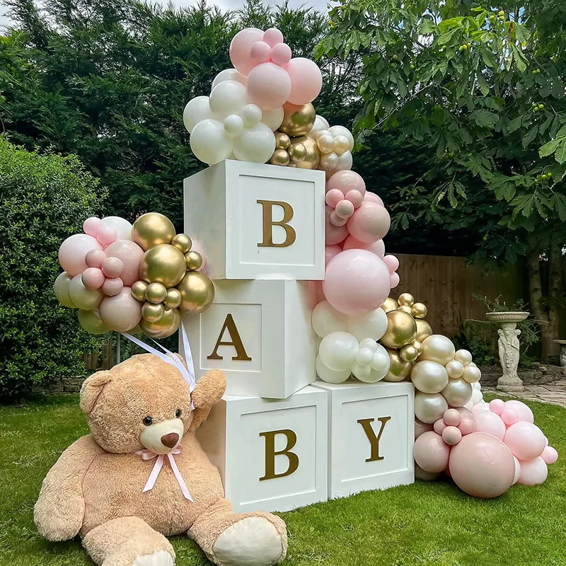 

1set Baby Shower Decorations Box Balloon Balloons Happy Birthday Party Decorations Baloons Boxes Boys Girls Babyshower Supplies