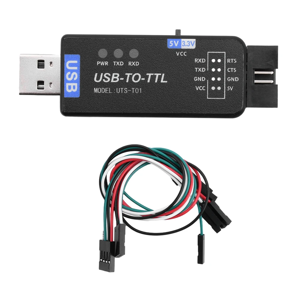 UTS-T01 USB To TTL Converter CH343G Chip Multi Protection & Systems Support Stable Transmission LED Indicators