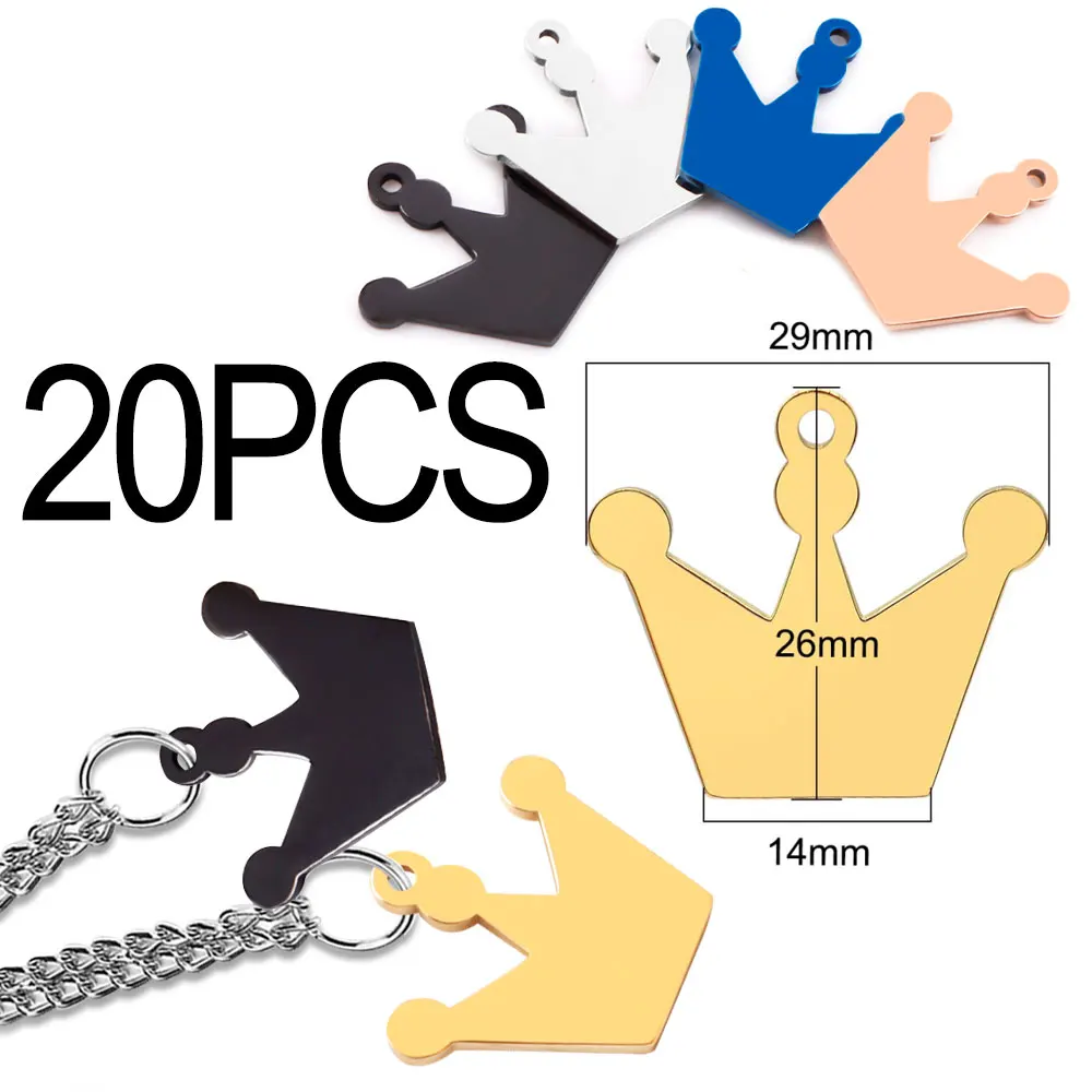 20PCS Stainless steel Tags Can Be Engraved On Both Sides Personalized Dog Tags Keychain Charms Cat Outdoor Anti-Lost Name Tags