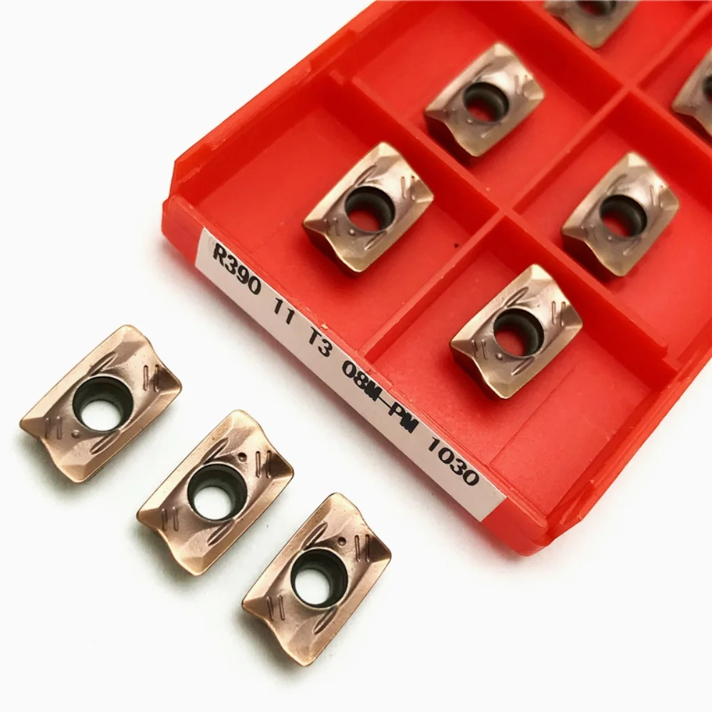 Hartmetalleinsatz R390 11T308 PM 1010 1025 1030 1040 1130 4020 CNC-Drehmaschine Drehwerkzeug zum Metallschneiden Wendeschneiden Fräseinsatz