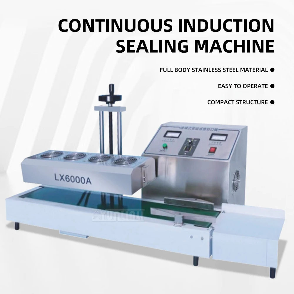 

LX-600A Fully Automatic Continuous Induction Sealing Machine for Bottles 10-100mm Diameter 300mm Height