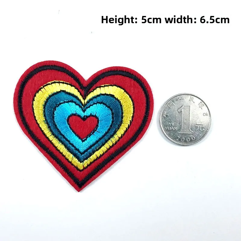 Heart-shaped Love Love, Adhesive-backed Embroidery One Arrow Through The Heart, Embroidery Cloth Sticker,Clothing, Schoolbag