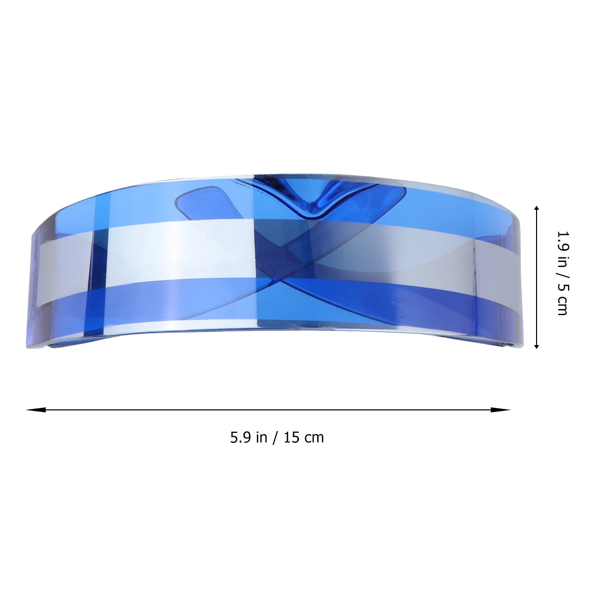 

2pcs Glasses Headband Lightweight Durable Plastic PC Material Dancing Party Club Festival Funny Fashion Prop Gray Color