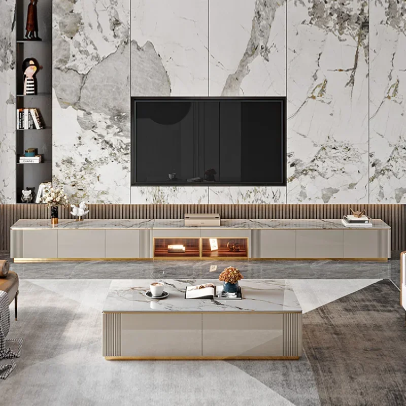 Simple Modern Storage Tv Cabinet Light Luxury Floor Universal Home Cabinet Monitor Stand Meuble Tv