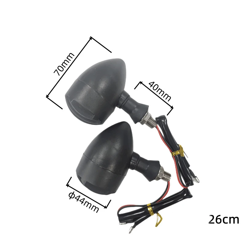 Motorcycle Plastic Turn Signal DRL Retro LED Black Grid Brake Light For Cafe Racer Bobber Chopper For Harley Sportster Yamaha