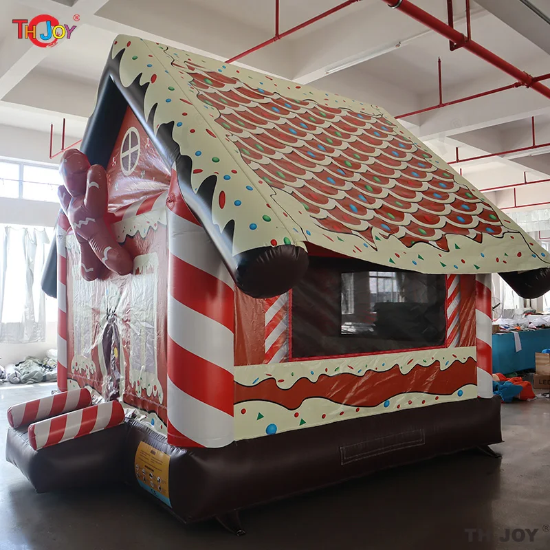 4x3m Parco giochi per bambini Buttafuori di Natale Casa di pan di zenzero Rimbalzo