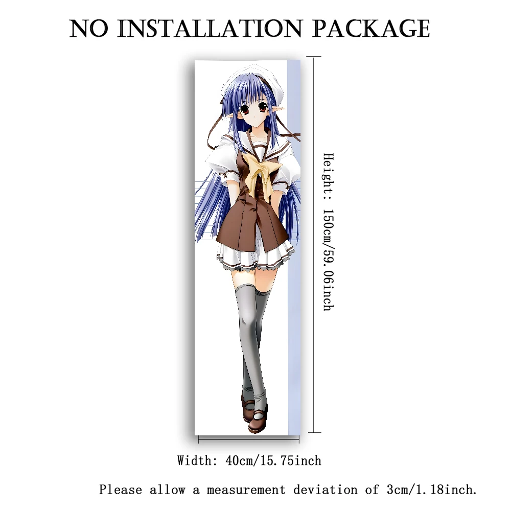 Shuffle! Nerine Anime Vertical Long Tapestry, Elf Girl Character Wall Hanging, Slim Polyester Wall Cloth For Otaku Bedroom Dorm
