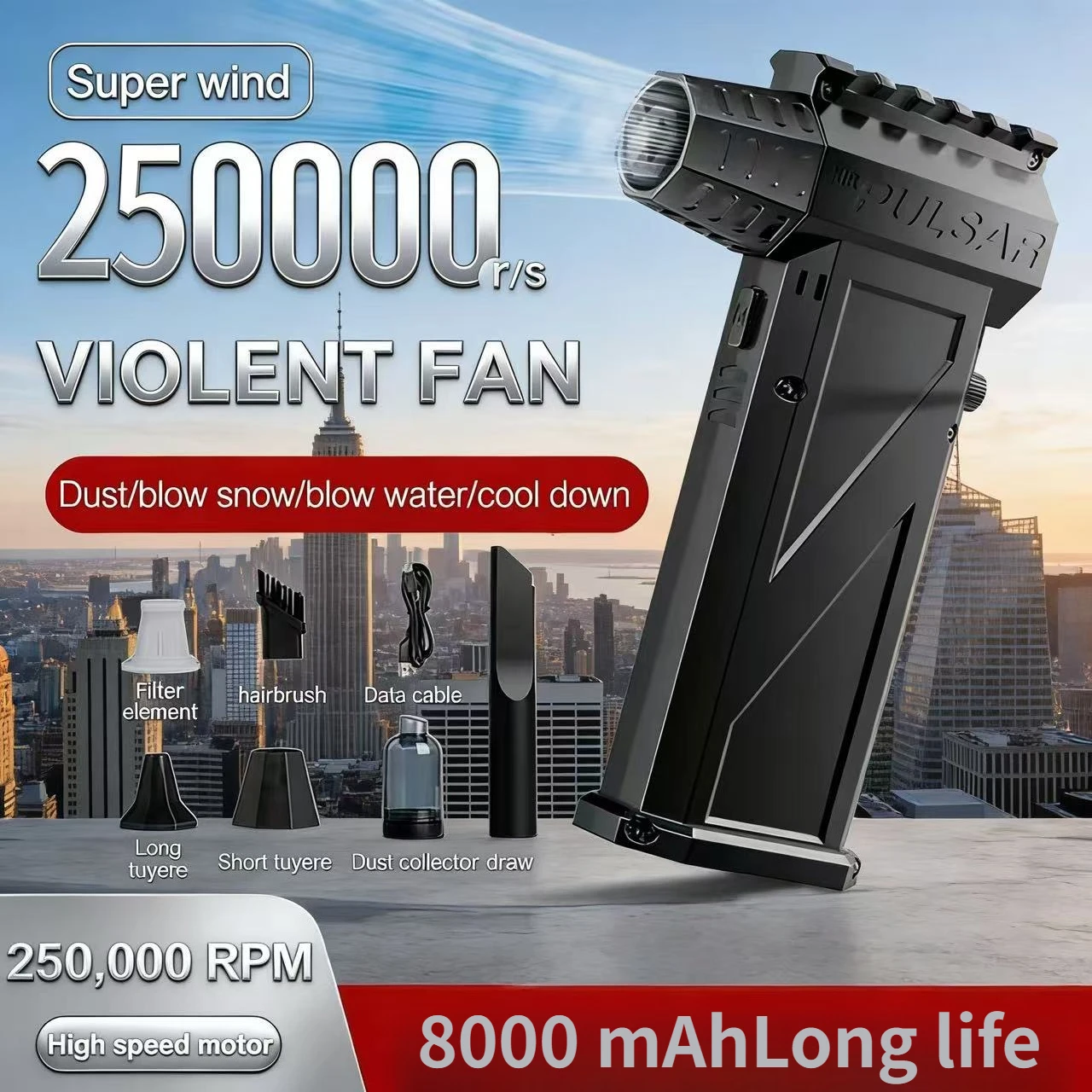 

2026X3Pro Mini Handheld Turbo Jet Fan Powerful Air Blower Compressed Air Duster Electric Jet Turbo Blower Car Violent Fan