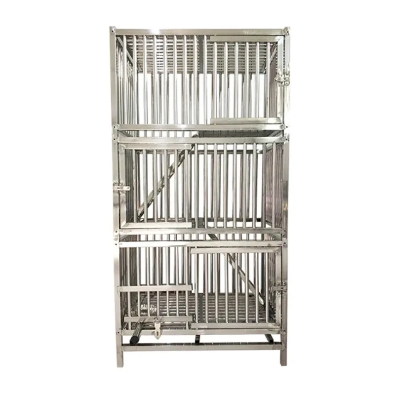 Luxury 3-Layer Big Stainless Steel Eco-Friendly Indoor/Outdoor Cat Cage