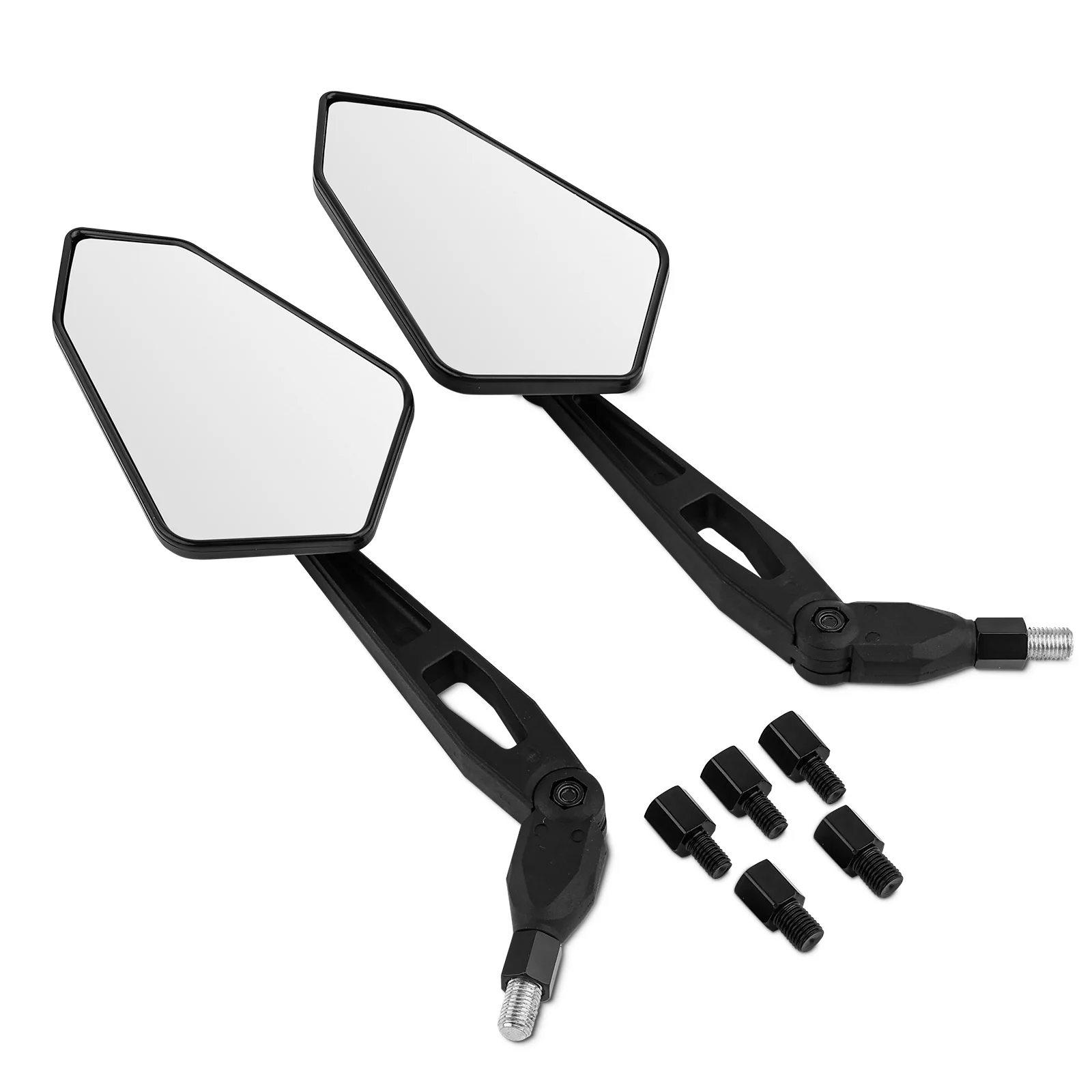 Universial 8mm 10mm Motorcycle Rearview Mirror Scooter E-Bike Rear View Bar End Mirror Electromobile Back Side Folding Mirror