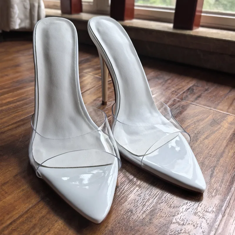 

MKKHOU модные туфли-лодочки, новые высококачественные туфли ручной работы на заказ, белые босоножки на высоком каблуке с острым носком и блестками, женская обувь