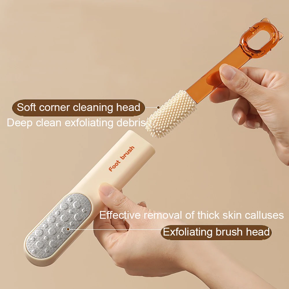 Cute Foot Care Tool Mini Coarse Fine Sand Two-sided Rubbing Foot File Scrubber Removable Grinding Head Remove Dead Skin Calluses