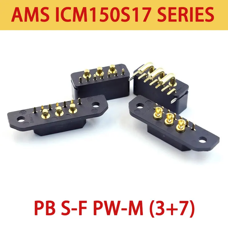 Amass ICM150S17 Series PB S-F PW-M (3+7) High Current Aviation Gold-Plated Plug ICM150S17PB Male and Female ICM150S17S-F