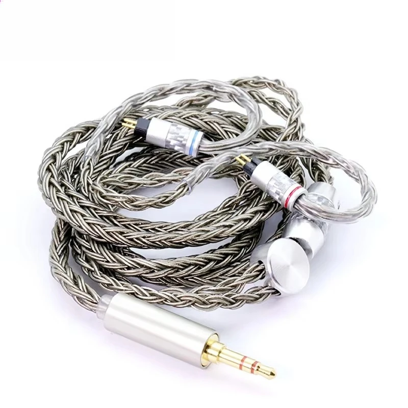 

2025 hot sale1.2M 16 Core Silver Plated Cable 3.5mm Balanced Cable With MMCX/2pin Connector for LZ A5 HQ5 HQ6 ZS10 AS10 SE846