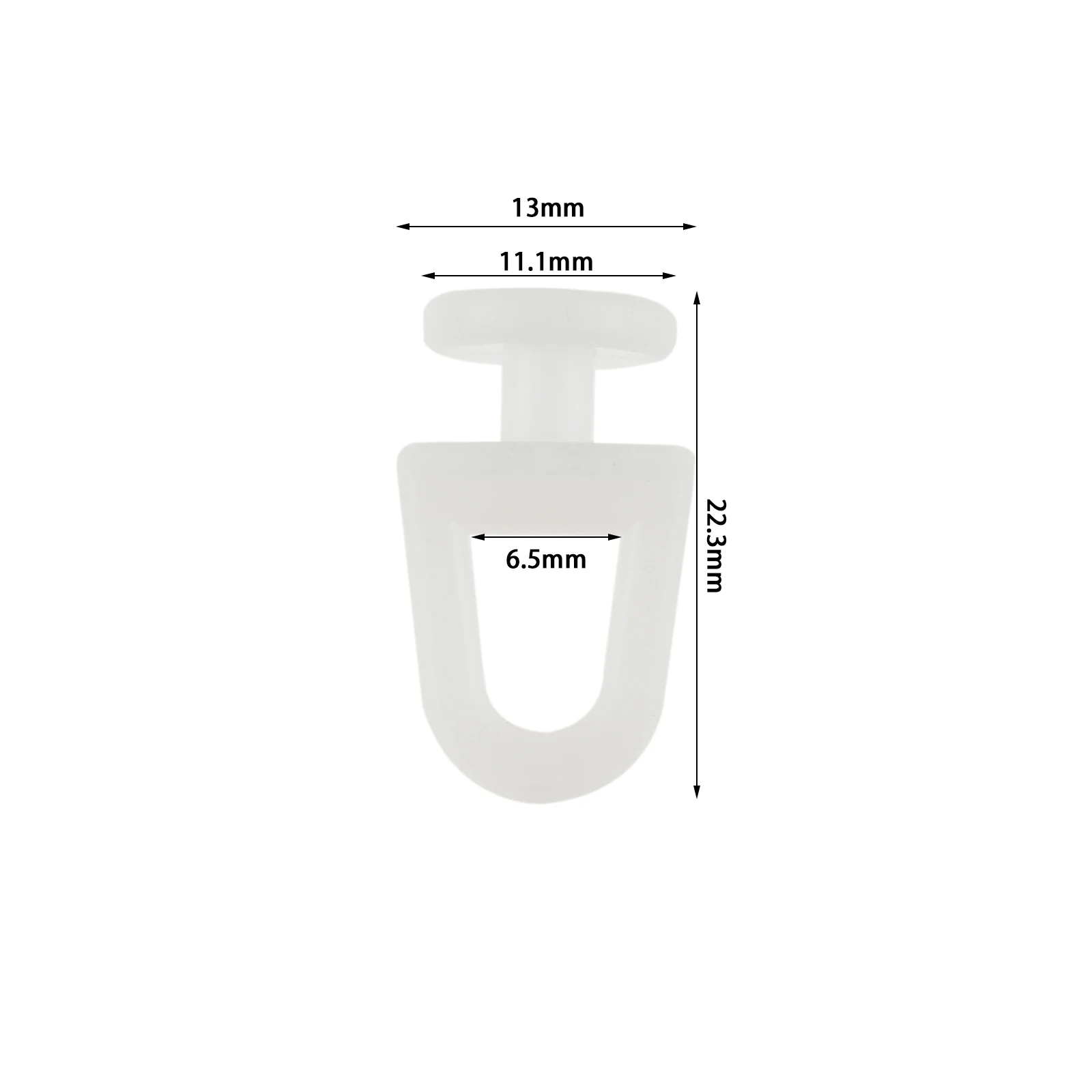 50pcs Plastic Fasteners Rail Curtain Hook Rollers Rings Card Clip Rivets High Quality Auto Interior Curtain Tracks Accessories