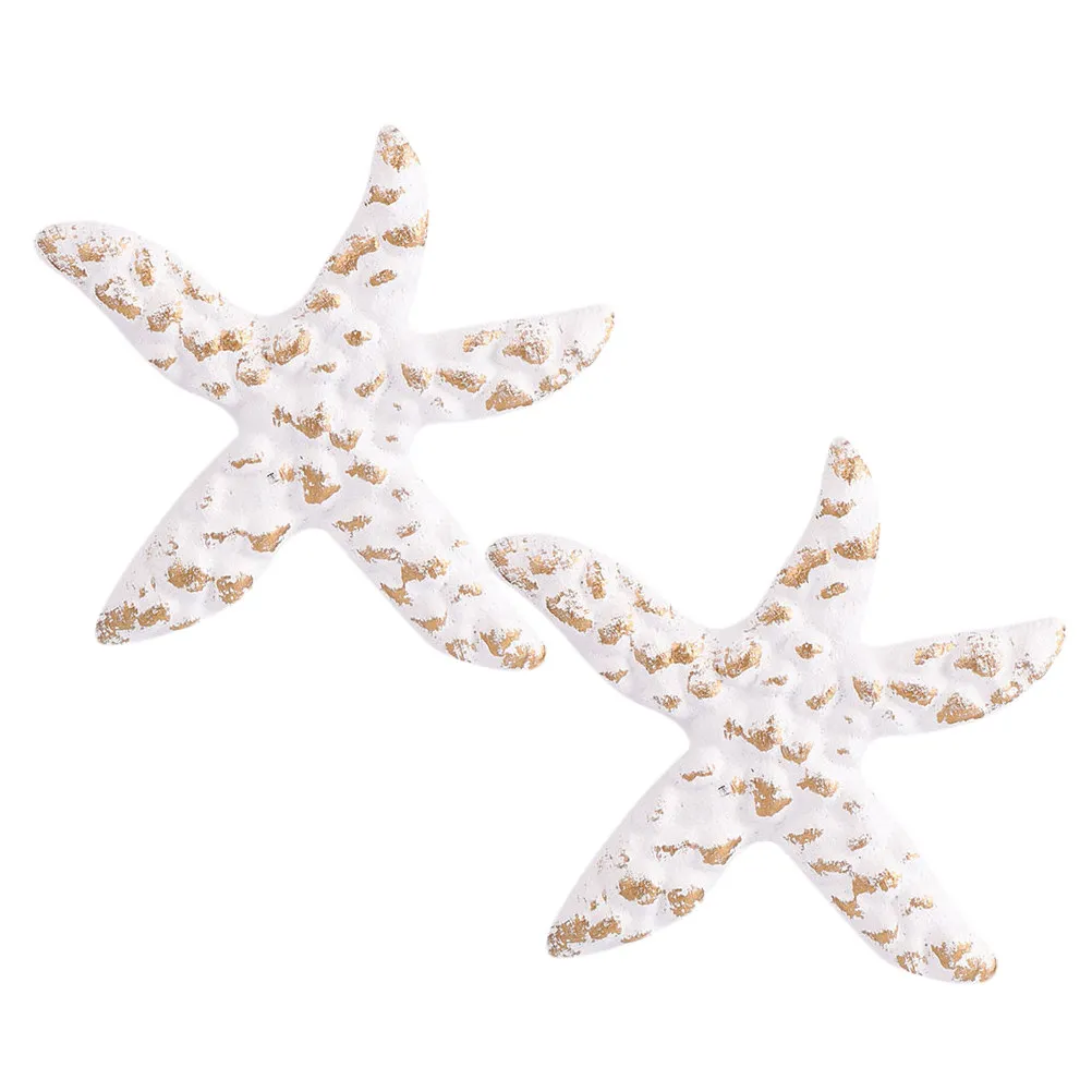 2Pcs Sea Star Shaped Iron Knobs Drawer Pulls Cabinet Door Handles Vintage Ocean Decor Mediterranean Style Furniture Hardware
