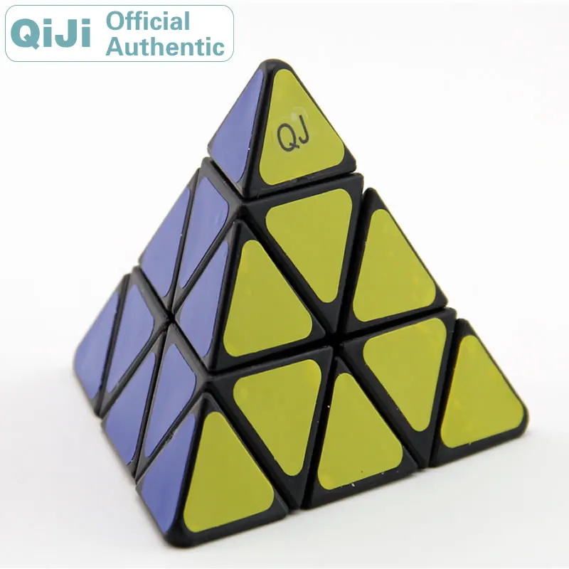 QiJi Pyramid Magic Cube QJ 3x3x3 Cubo Magico Professional Neo Speed Cube Puzzle Antistress Toys For Children