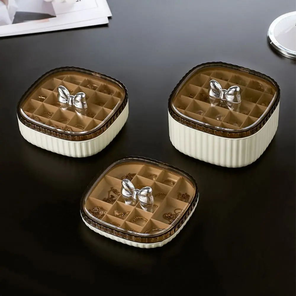 

3 Layer Portable Jewelry Box Transparent Lid Large Capacity Jewelry Storing Organizer Dust-proof Wear-resistant