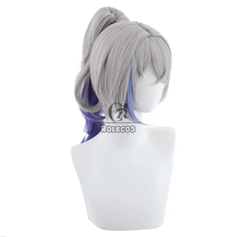 

Candy 2025ROLECOS Синтетические волосы Игра Honkai Star Rail Косплей Парики Серебряный волк Хэллоуин 46 см Серый смешанный парик Синтетический