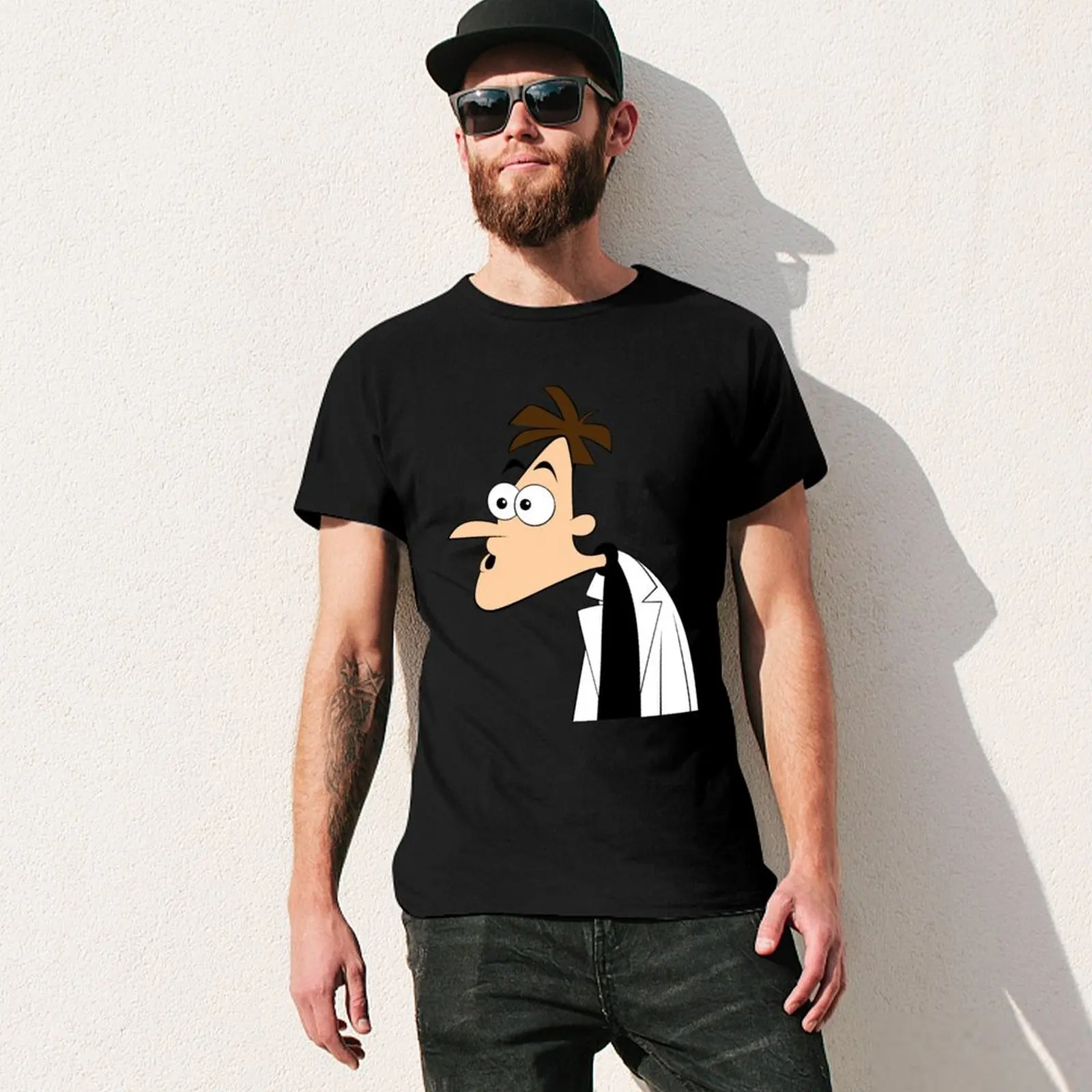 تي شيرت Dr. kevin doofenshmirtz للرجال ، تي شيرت على الموضة الكورية للرجال